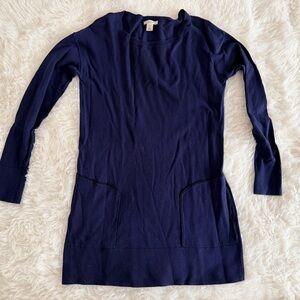Caslon Navy Long Sleeve Sweater Dress